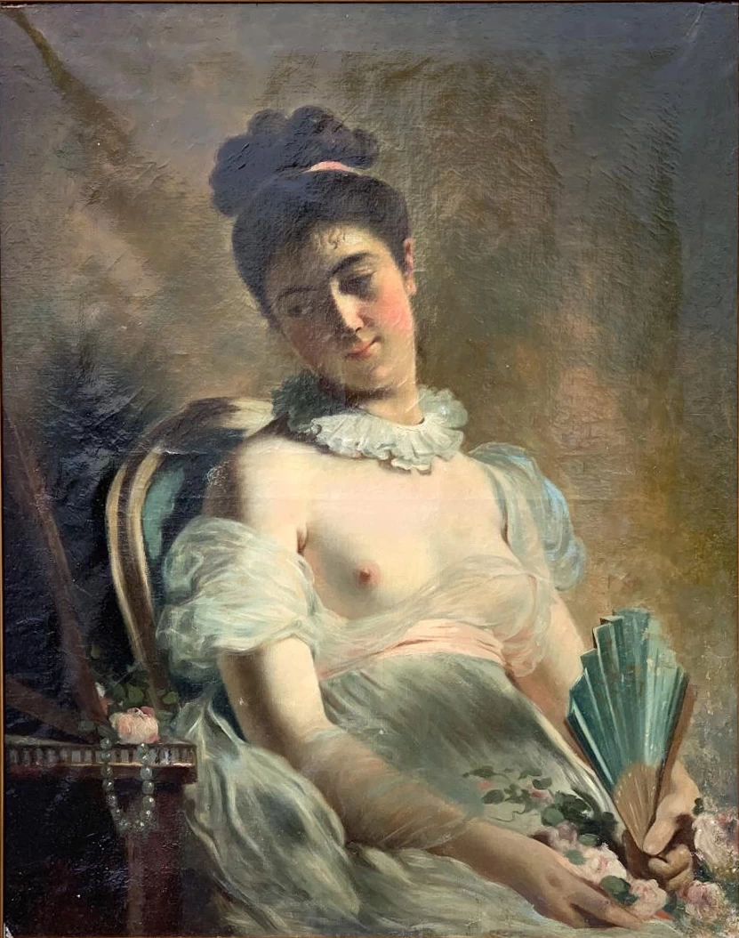 Charles Joshua Chaplin - Donna con ventaglio